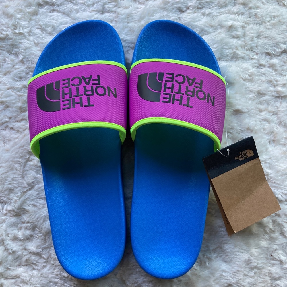 The North Face Men's Basecamp III Slides, Supersonic Blue, Green, Size 13, NWT